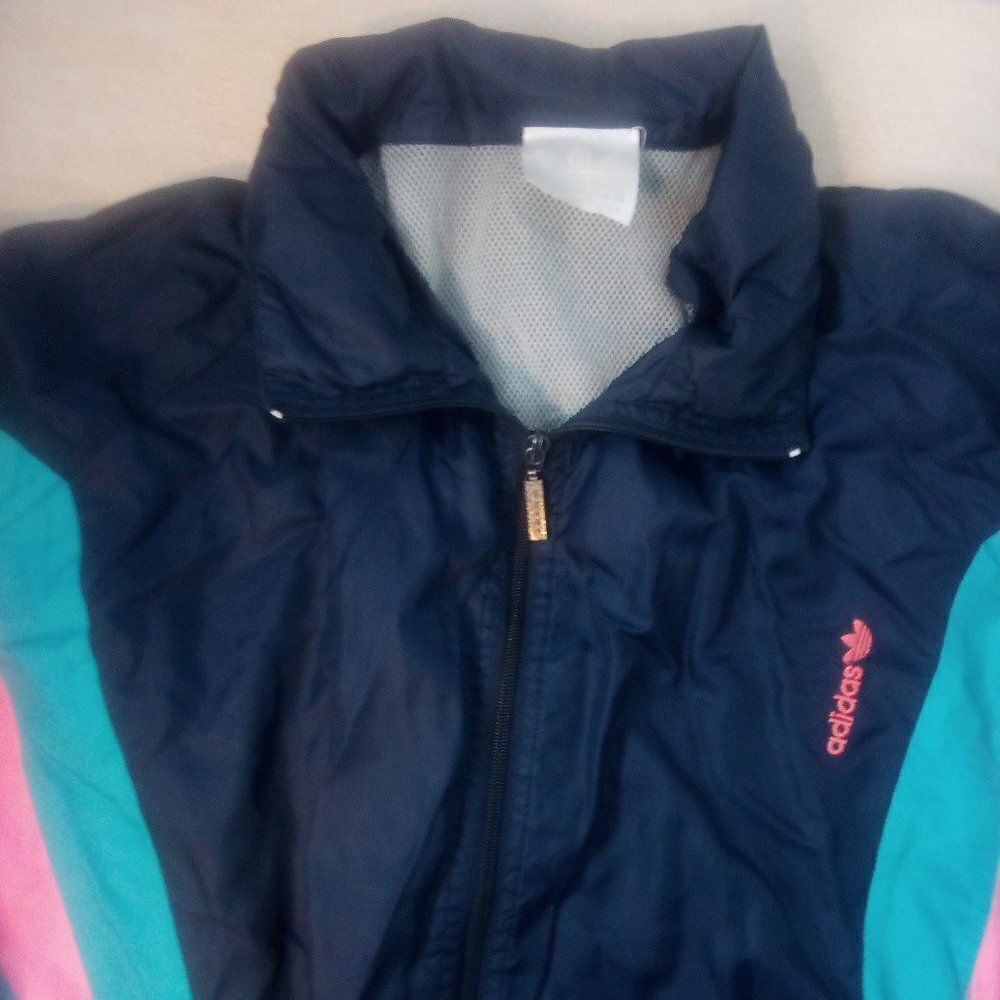 Vintage 90s Adidas Color Block Windbreaker Jacket